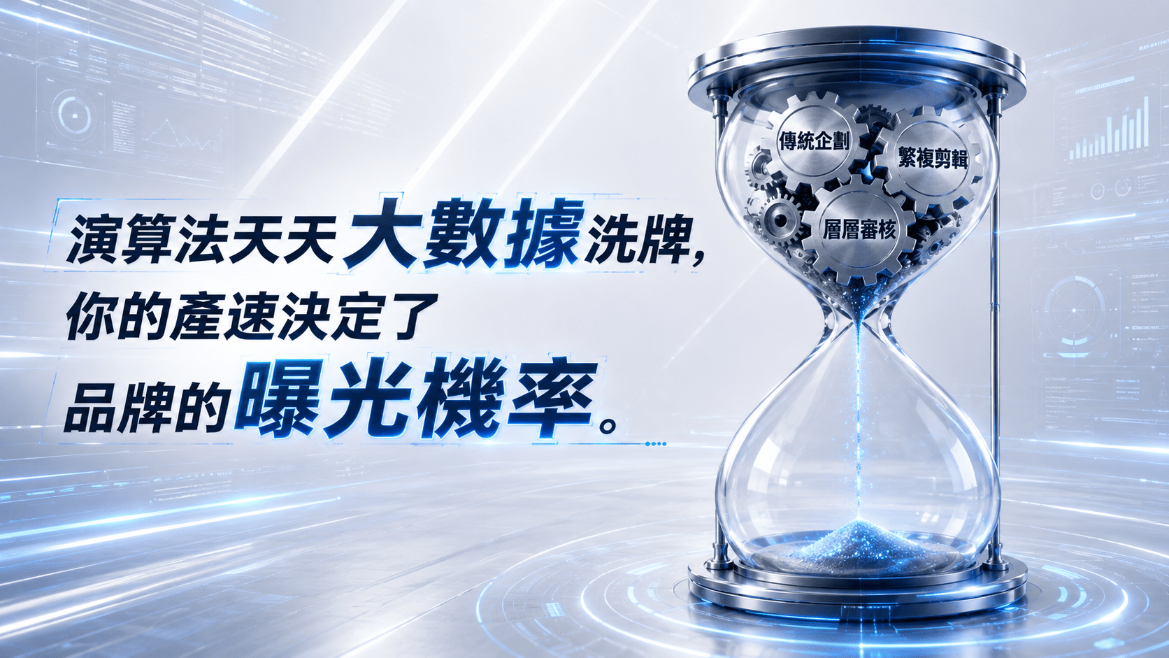演算法天天大數據洗牌,你的產速決定了品牌的曝光機率。